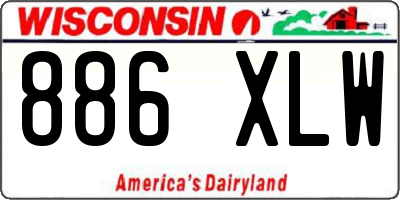 WI license plate 886XLW