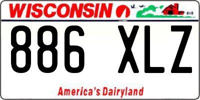 WI license plate 886XLZ
