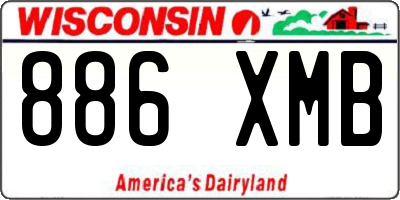 WI license plate 886XMB