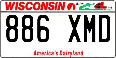 WI license plate 886XMD