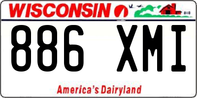 WI license plate 886XMI