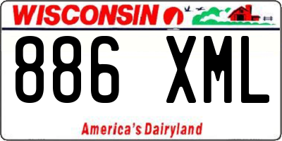 WI license plate 886XML