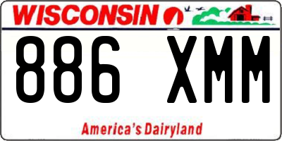 WI license plate 886XMM