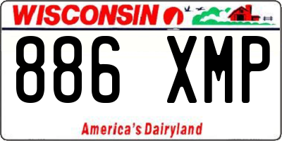 WI license plate 886XMP