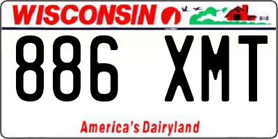 WI license plate 886XMT