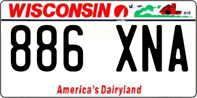 WI license plate 886XNA