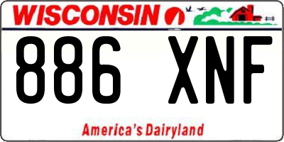 WI license plate 886XNF