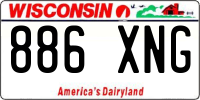 WI license plate 886XNG