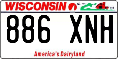 WI license plate 886XNH