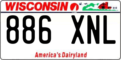 WI license plate 886XNL