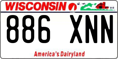 WI license plate 886XNN