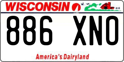 WI license plate 886XNO