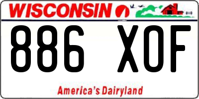 WI license plate 886XOF