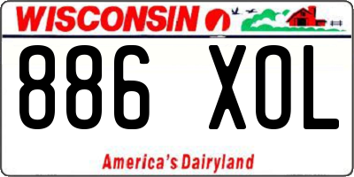 WI license plate 886XOL