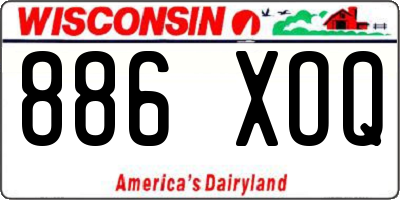 WI license plate 886XOQ