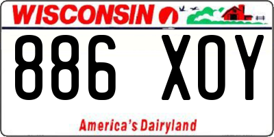 WI license plate 886XOY