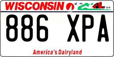 WI license plate 886XPA