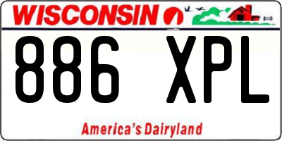 WI license plate 886XPL