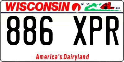 WI license plate 886XPR