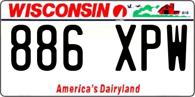 WI license plate 886XPW
