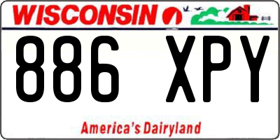 WI license plate 886XPY
