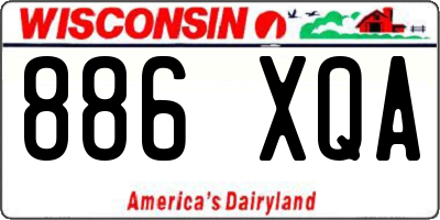 WI license plate 886XQA