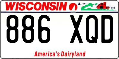 WI license plate 886XQD