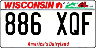 WI license plate 886XQF