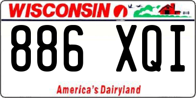 WI license plate 886XQI