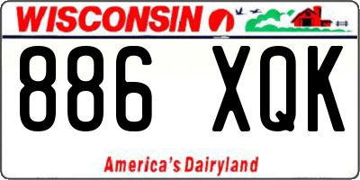 WI license plate 886XQK