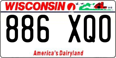 WI license plate 886XQO