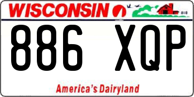 WI license plate 886XQP