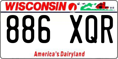 WI license plate 886XQR