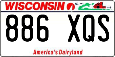 WI license plate 886XQS