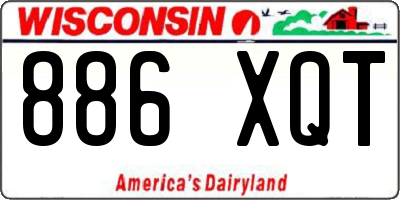 WI license plate 886XQT