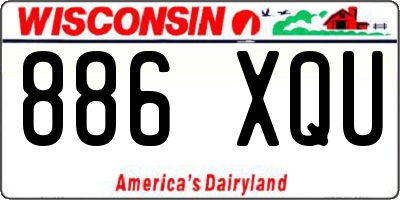 WI license plate 886XQU