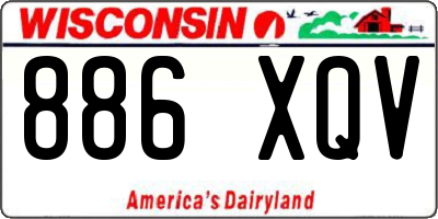 WI license plate 886XQV