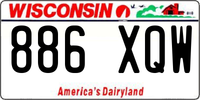 WI license plate 886XQW