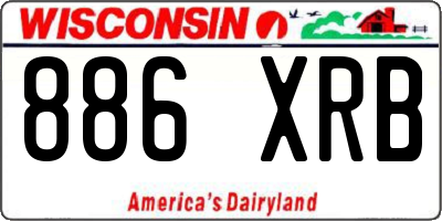 WI license plate 886XRB