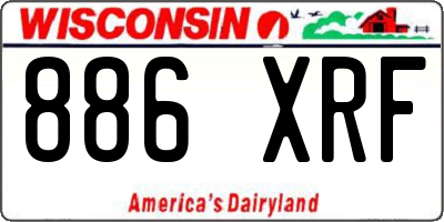 WI license plate 886XRF