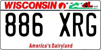 WI license plate 886XRG