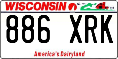 WI license plate 886XRK