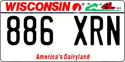 WI license plate 886XRN