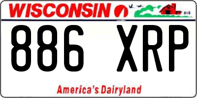 WI license plate 886XRP