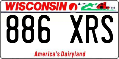 WI license plate 886XRS