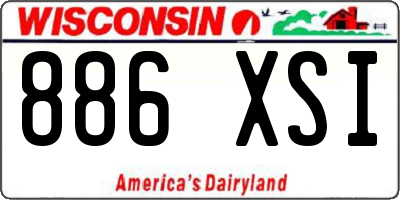 WI license plate 886XSI