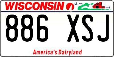 WI license plate 886XSJ