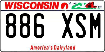 WI license plate 886XSM