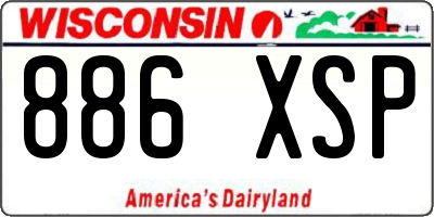 WI license plate 886XSP
