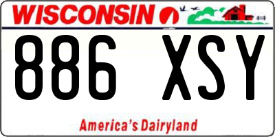 WI license plate 886XSY